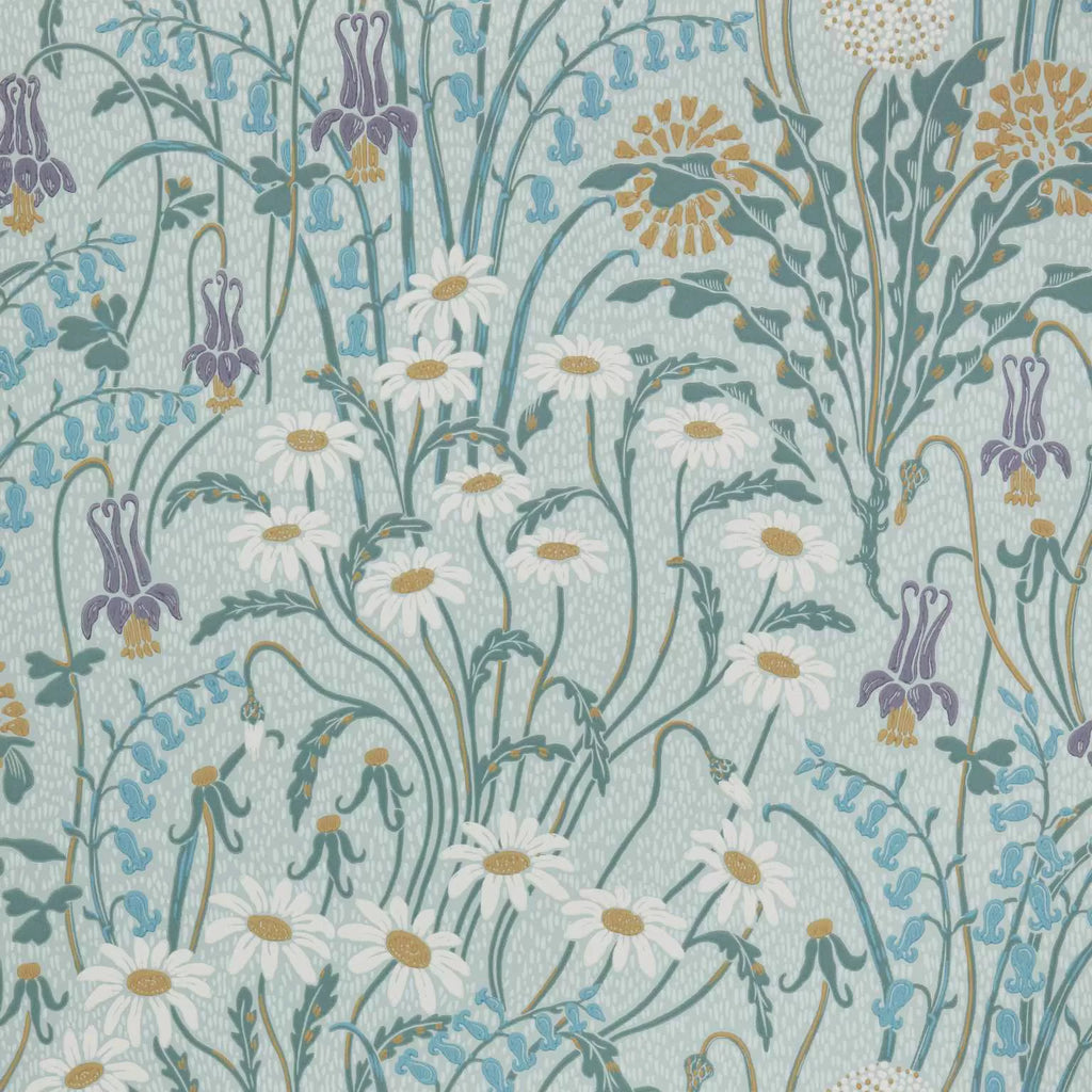 Flower Meadow Celeste Turquoise - Image 3