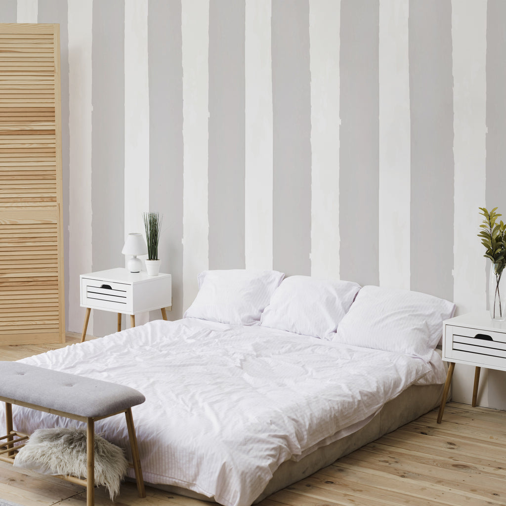 Minimalist Watercolor Stripes Wallpaper