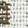 Watercolor Green Leaves and Branches Wallpaper - Minimalist Design