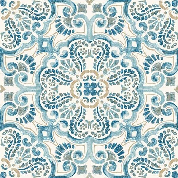 Fontaine Peel and Stick Floor Tiles | Jeffrey Stevens Wallcovering