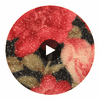 GLM-4082 Foral Glitter Pink Multi On Black designer-wallcoverings-los-angeles 2