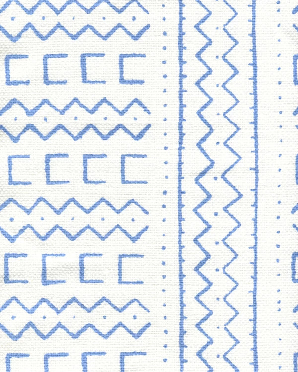 French Blue on Oyster Wallcoverings | Alan Campbell