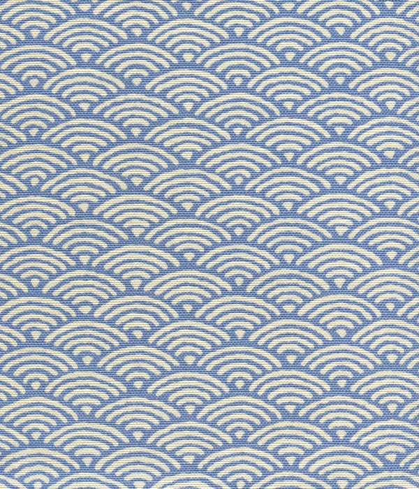 Seto Ii French Blue on Tint Screen Printed - Off-White Fabric | China Seas