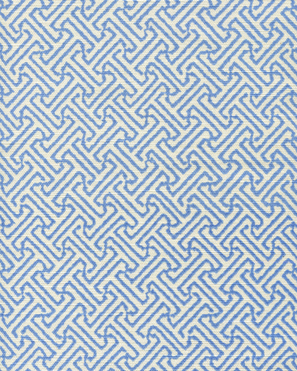 Java Petite French Blue on Tint Screen Printed Fabric | China Seas