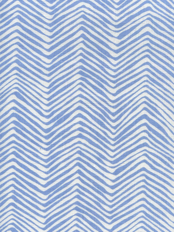 French Blue on White Linen Wallcoverings | Alan Campbell
