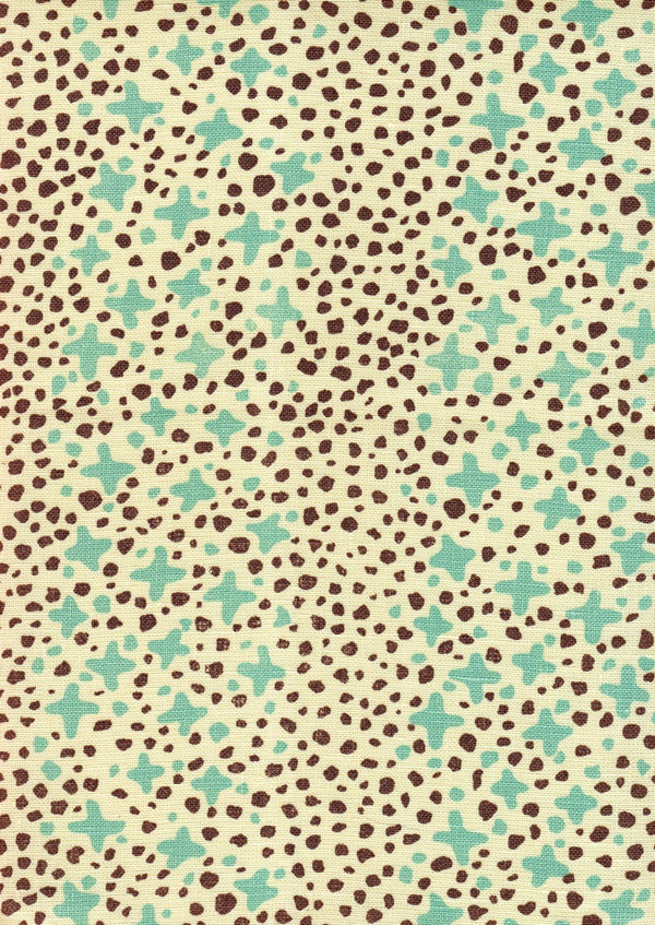 French Green Brown Dots on Tint Wallcoverings | Alan Campbell