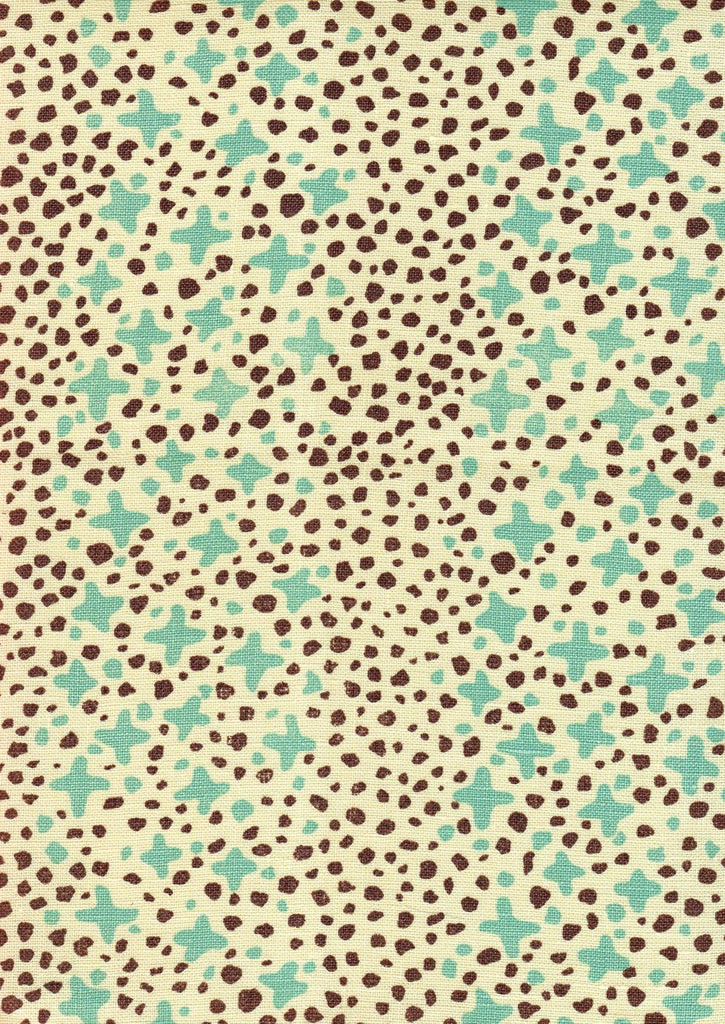 French Green Brown Dots on Tint