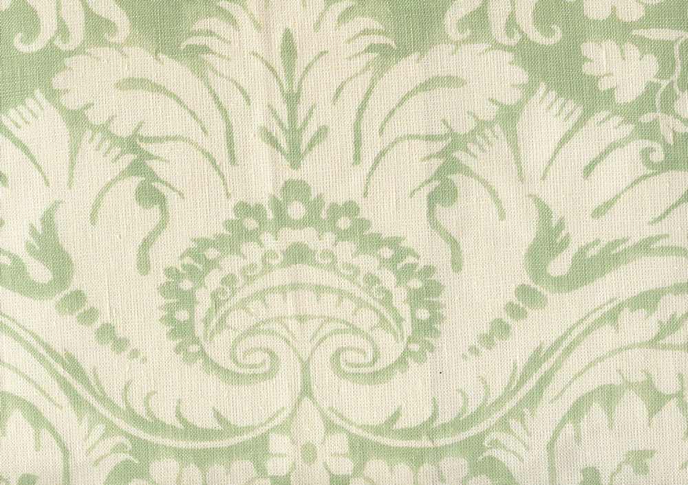 Borghese Background, French Green on Taj Ecru