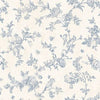 French Nightingale Blue Floral Scroll Wallcovering | Jeffrey Stevens - Image 2