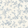French Nightingale Blue Floral Scroll Wallcovering | Jeffrey Stevens - Image 1