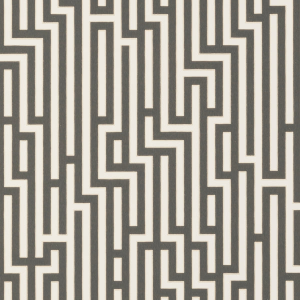 Fretwork - Charcoal Wallcovering | Phillipe Romano