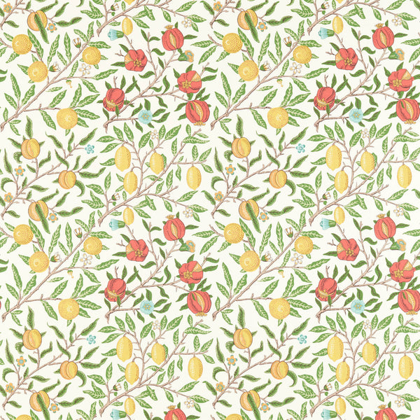 Fruit Leaf Green/Madder | Morris & Co.