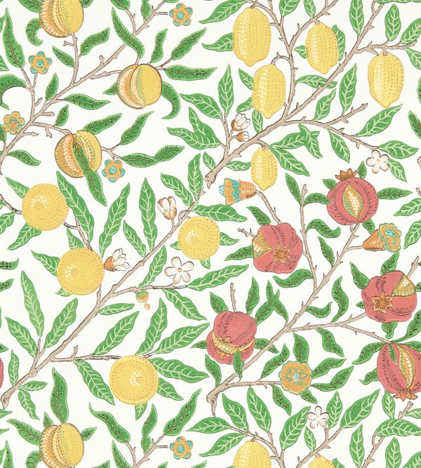 Fruit Madder Leafgreen Wallcovering | William Morris