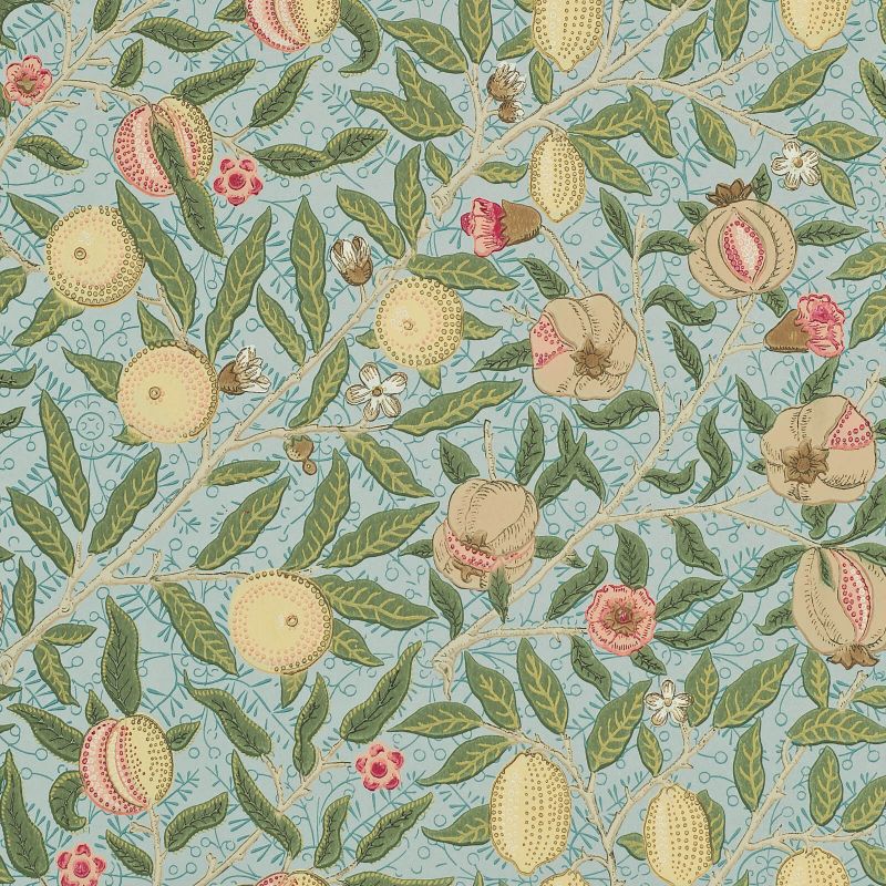 Fruit 1 Wallpaper Thyme Slate | William Morris