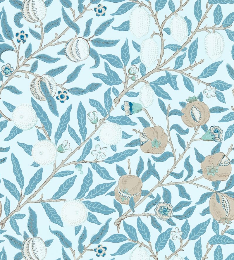 Fruit Wallpaper Vellum Slate | William Morris