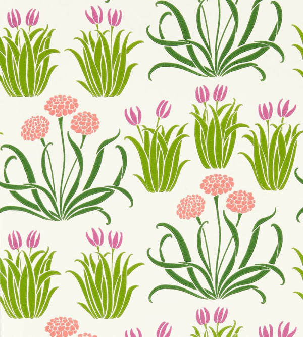 Glade Fields Tulip Wallcovering | William Morris