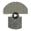 Glam Harlequin on Linen | Hollywood Wallcoverings Circular Swatch | Hollywood Wallcoverings
