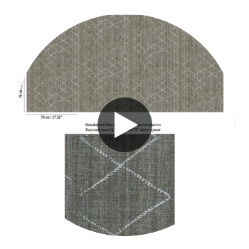 Glam Harlequin on Linen | Hollywood Wallcoverings Circular Swatch | Hollywood Wallcoverings