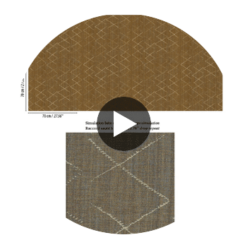 Glam Harlequin on Linen | Hollywood Wallcoverings Circular Swatch | Hollywood Wallcoverings