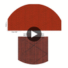 Glam Harlequin on Linen | Hollywood Wallcoverings Circular Swatch | Hollywood Wallcoverings