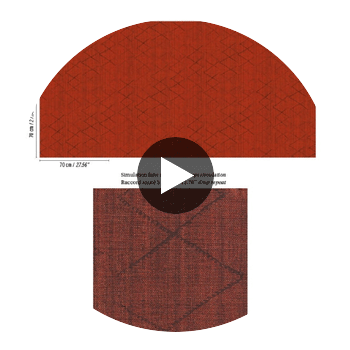 Glam Harlequin on Linen | Hollywood Wallcoverings Circular Swatch | Hollywood Wallcoverings
