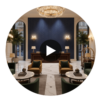 Glam Harlequin on Linen | Hollywood Wallcoverings Circular Swatch | Hollywood Wallcoverings