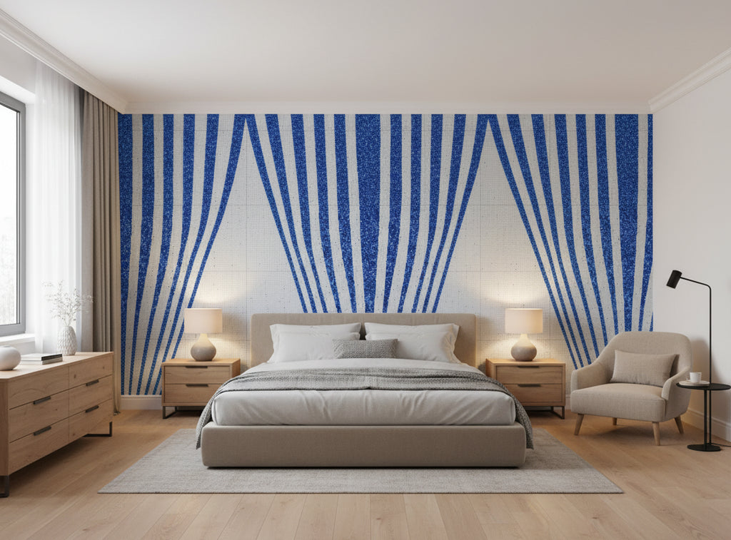 Glamor Glitter - Silver Blue - bedroom room setting
