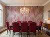 Glamor Glitter - Silver Red Rasberry - dining room room setting