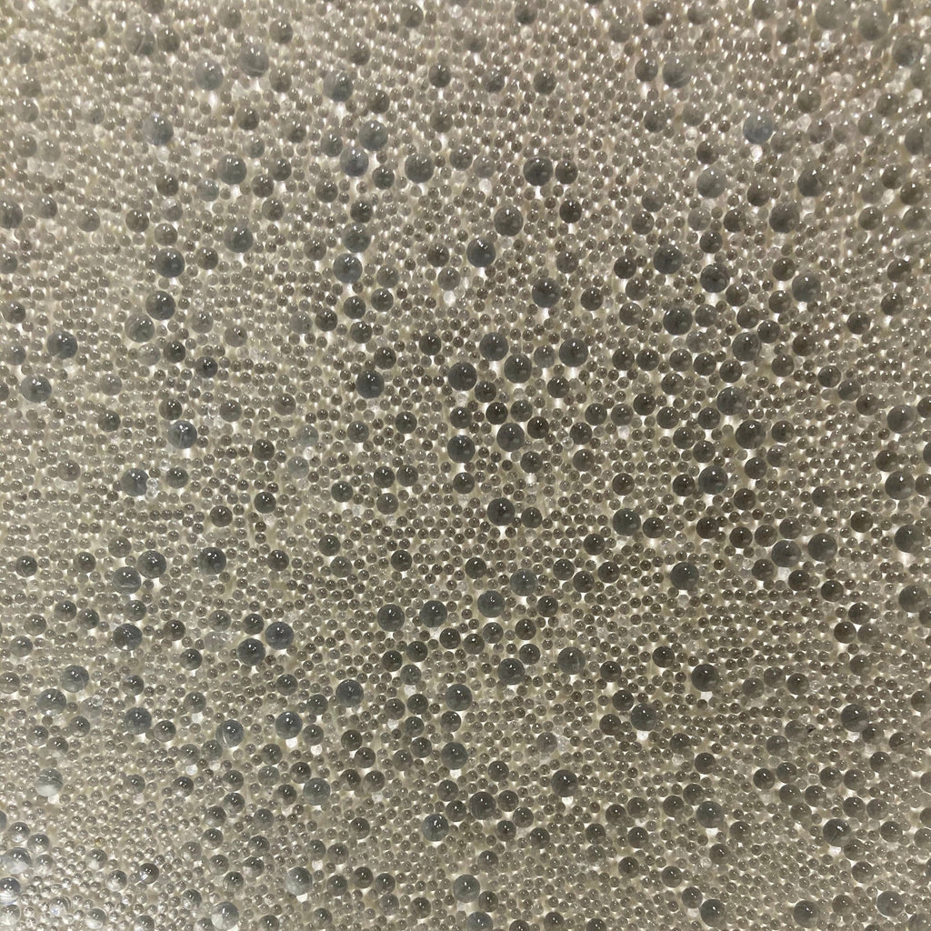 Gleaming Glambeads Cream Metallic Glass Bead Wallpaper - Designer Wallcoverings and Fabrics