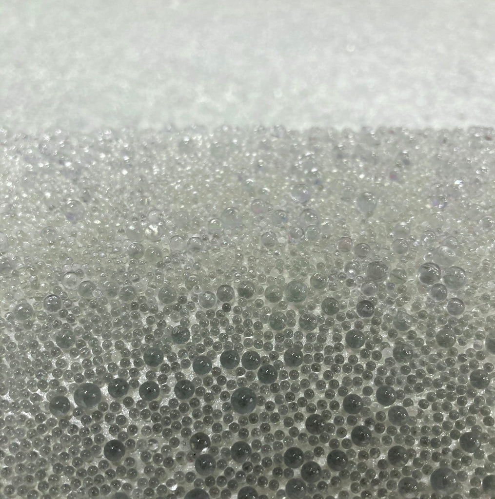 Gleaming Glambeads Mint Metallic Glass Bead Wallpaper - Designer Wallcoverings and Fabrics