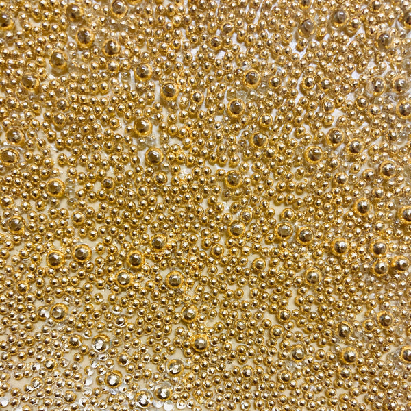 Gleaming Glambeads Gold Metallic Glass Bead Wallcovering