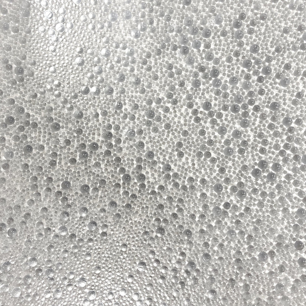 Gleaming Glambeads White and Silver Metallic Glass Bead Wallpaper - Designer Wallcoverings and Fabrics