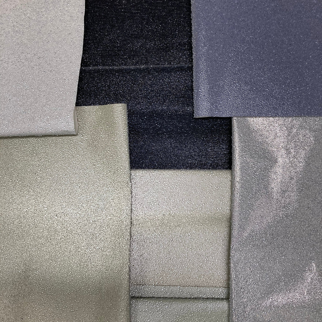 Gleaming Glambeads White and Silver Metallic Glass Bead Wallpaper - Designer Wallcoverings and Fabrics