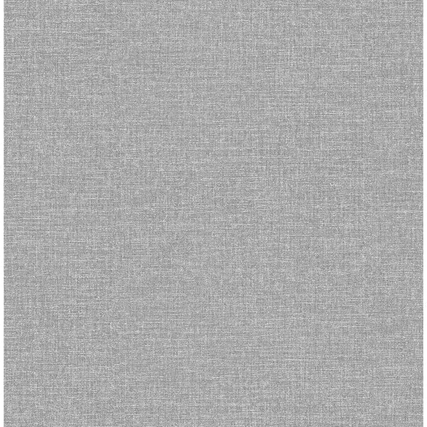 Glen Dark Grey Linen Wallcovering | Jeffrey Stevens