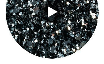 Hollywood Glamour Sequin - Black/Silver | Glitter Walls swatch