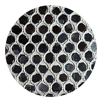 Eel Skin Sequin - White Yarns & Silver Sequin | Glitter Walls