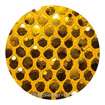 Eel Skin Sequin - Strong Yellow Gold | Glitter Walls