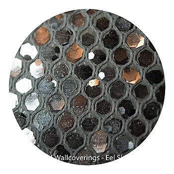 Eel Skin Sequin - Grey Yarns & Silver Sequin | Glitter Walls