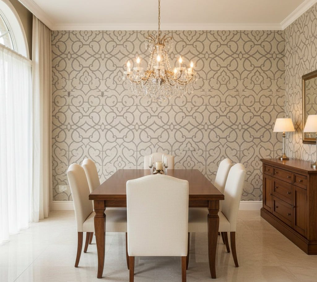 Godiva Grande Grill Mica | Phillipe Romano - dining room room setting