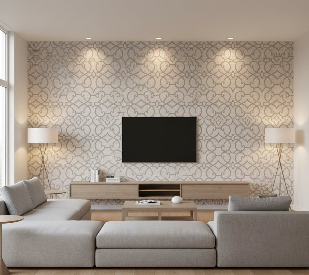 Godiva Grande Grill Mica | Phillipe Romano - living room room setting