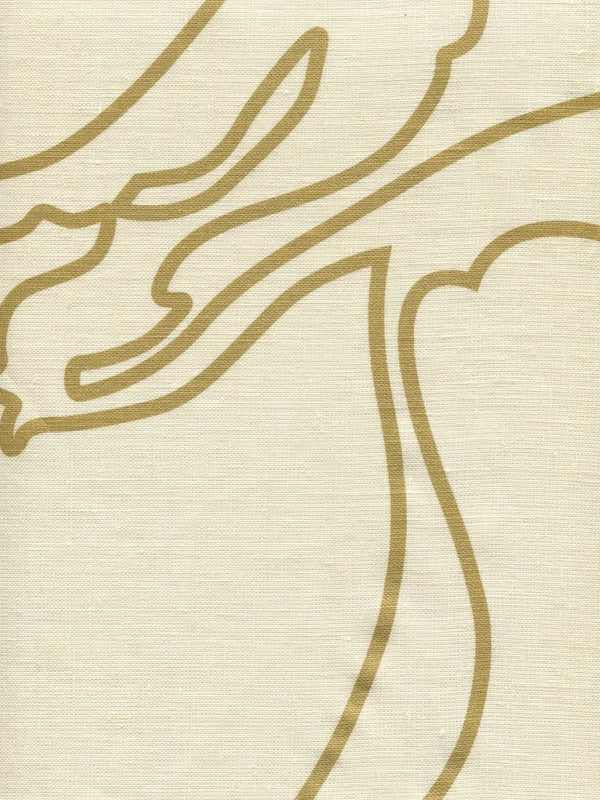 Gold Metallic on Tan Linen Wallcoverings | Cloth and Paper