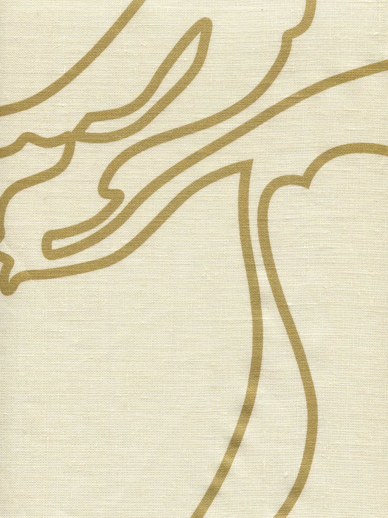 Gold Metallic on Tan Linen