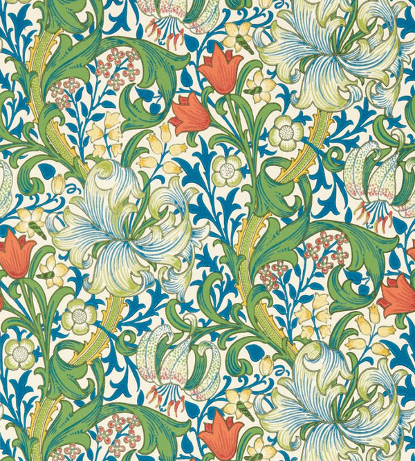 Golden Lily Twister Wallcovering | William Morris
