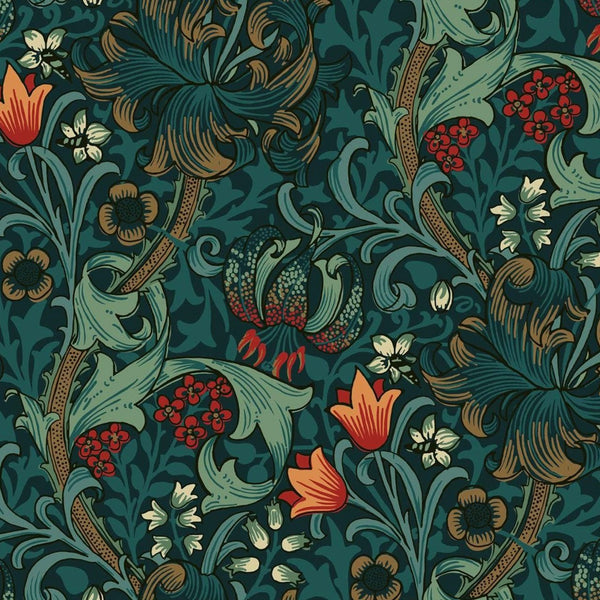 Golden Lily Midnight, Sample Wallcoverings | House of Hackney