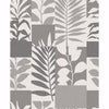 Goneril Grey Botanical Geometric Wallcovering | Jeffrey Stevens - Image 1