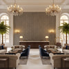 Glam Harlequin on Linen | Hollywood Wallcoverings