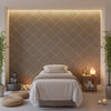 Glam Harlequin on Linen | Hollywood Wallcoverings