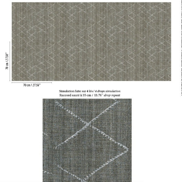 Glam Harlequin on Linen | Hollywood Wallcoverings