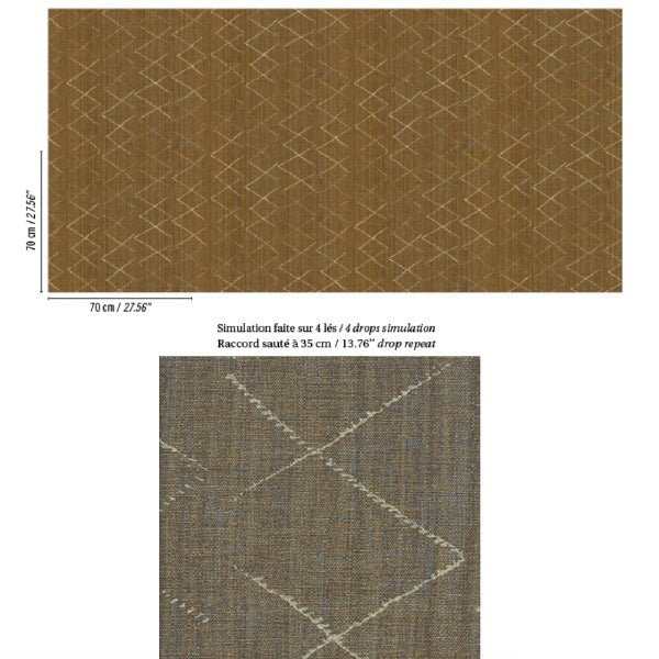 Glam Harlequin on Linen | Hollywood Wallcoverings