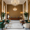 Glam Harlequin on Linen | Hollywood Wallcoverings